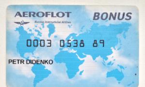 Si kreditohen miljet në kartën Sberbank Aeroflot
